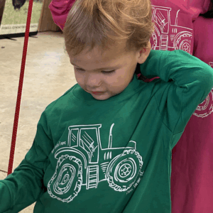 Green Tractor Long Sleeve Shirt - Yon Family Farms