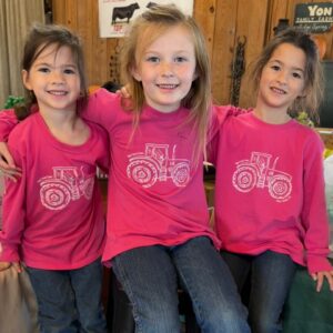 Pink Tractor Long Sleeve Shirt - Yon Family Farms